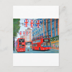 Oxford Street- Queen's Diamond Jubilee Postcard