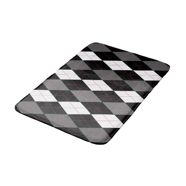 Oxford Tales A Deux Argyle Bath Mat (Angled)