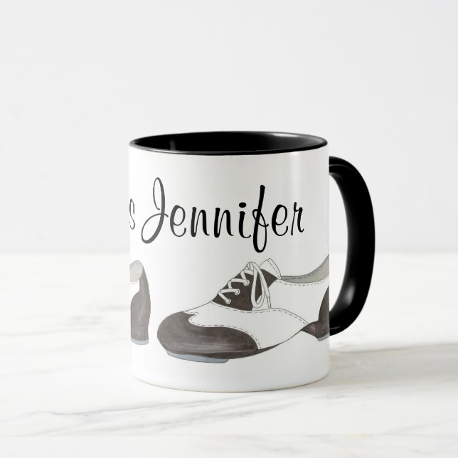 Oxford Tap Shoe Dance Teacher Personalised Tapper Mug (Front Right)