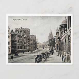 Oxford UK England High St 1900s Vintage Postcard