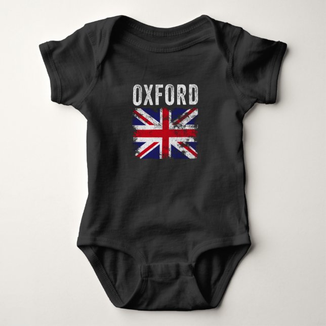 Oxford UK Flag England Souvenir Baby Bodysuit (Front)