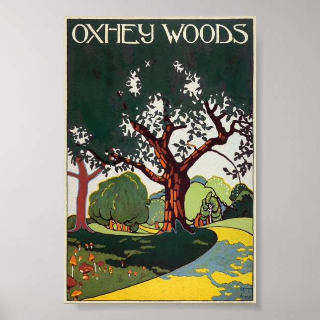 Oxhey Woods Vintage Poster 1915 (Front)