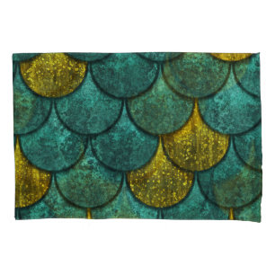 Oxide Metallic: Fish Scales Texture Pillowcase
