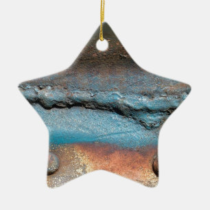 Oxidised Metal Ceramic Ornament