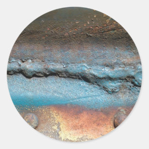 Oxidised Metal Classic Round Sticker