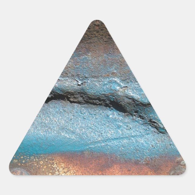 Oxidised Metal Triangle Sticker (Front)