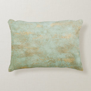Oxidized Copper and Green Texture Decorative Cushion