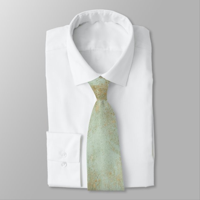 Oxidized Copper and Green Texture Tie (Tied)