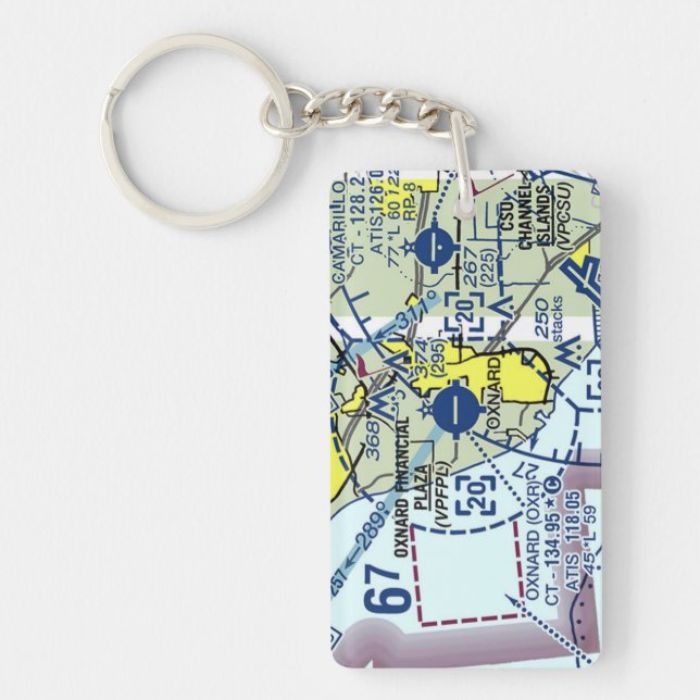 Oxnard Airport chart / taxi diagram Key Ring (Front)