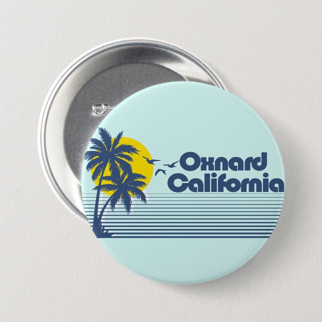 Oxnard California 7.5 Cm Round Badge (Front & Back)