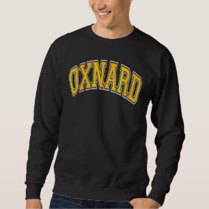 Oxnard California Ca Varsity Style Amber Text Sweatshirt