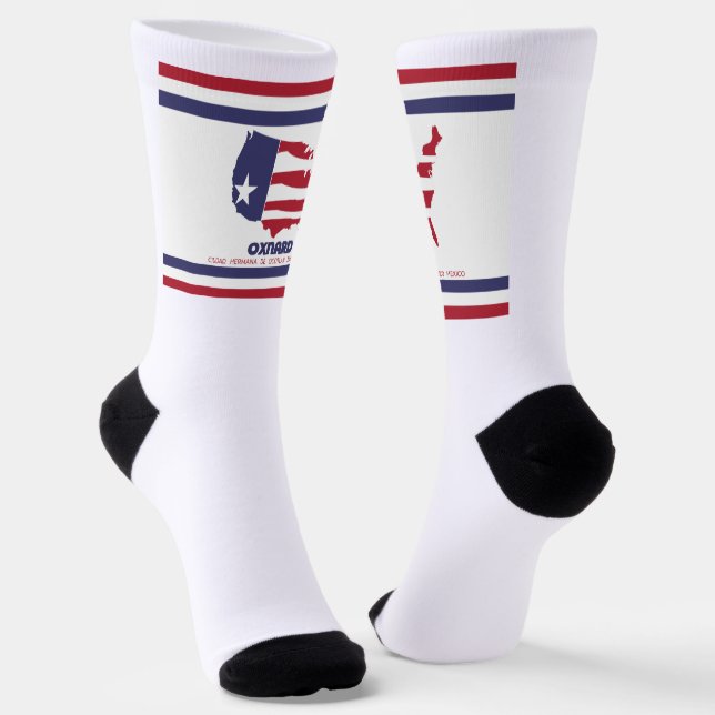 Oxnard (California) city flag  Socks (Angled)