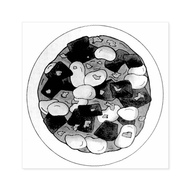 Oxtail and Broad Beans Stew Jamaican Food Rubber Stamp (Imprint)