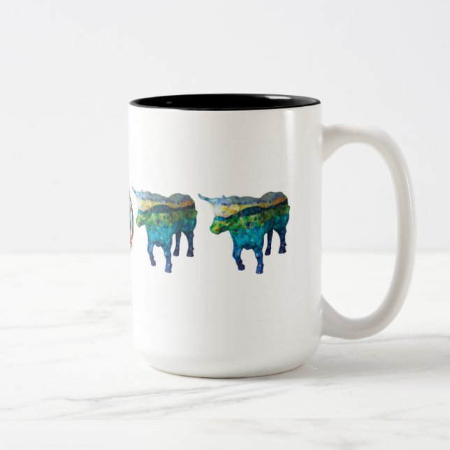 "Oxtentatious" Two-Tone Coffee Mug (Right)