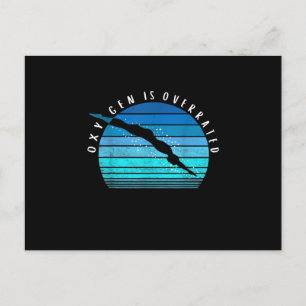 Oxygen Is Overrated Swimmer Gifts Swim Team Coach Invitation Postcard