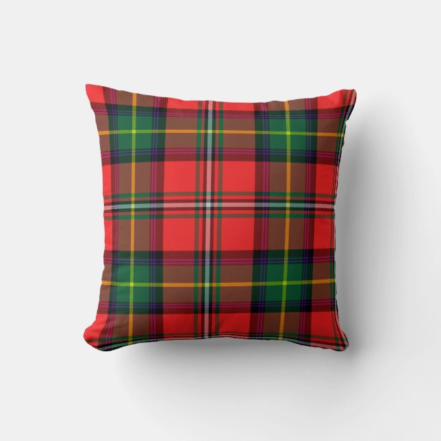 Oxygentees Tartan Red Plaid Cushion (Front)