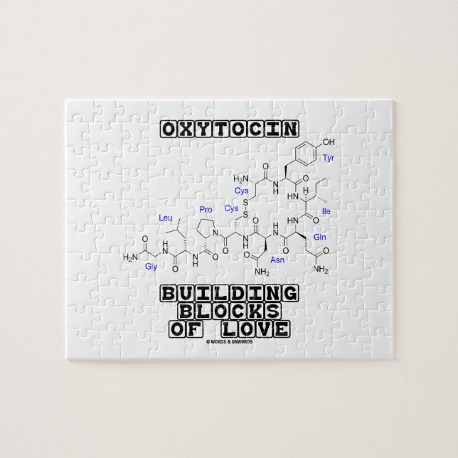 Oxytocin Building Blocks Of Love (Chemistry) Jigsaw Puzzle (Horizontal)