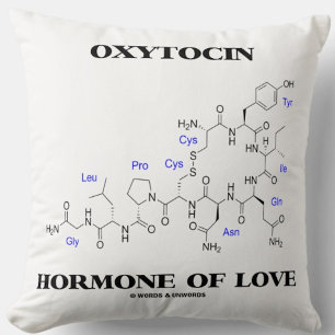 Oxytocin Hormone Of Love (Chemical Molecule) Cushion