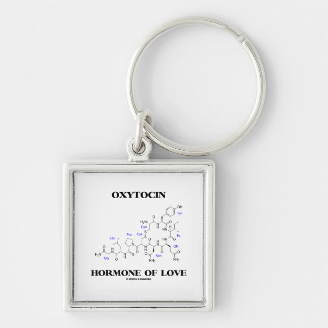 Oxytocin Hormone Of Love (Chemistry) Key Ring (Front)