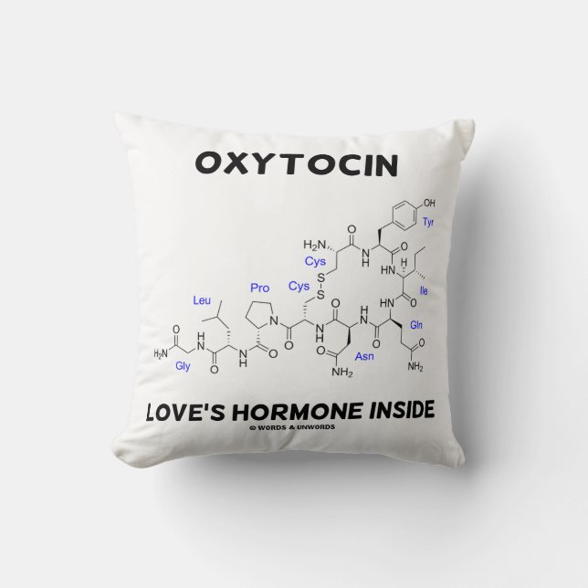 Oxytocin Love's Hormone Inside (Chemistry) Cushion (Front)