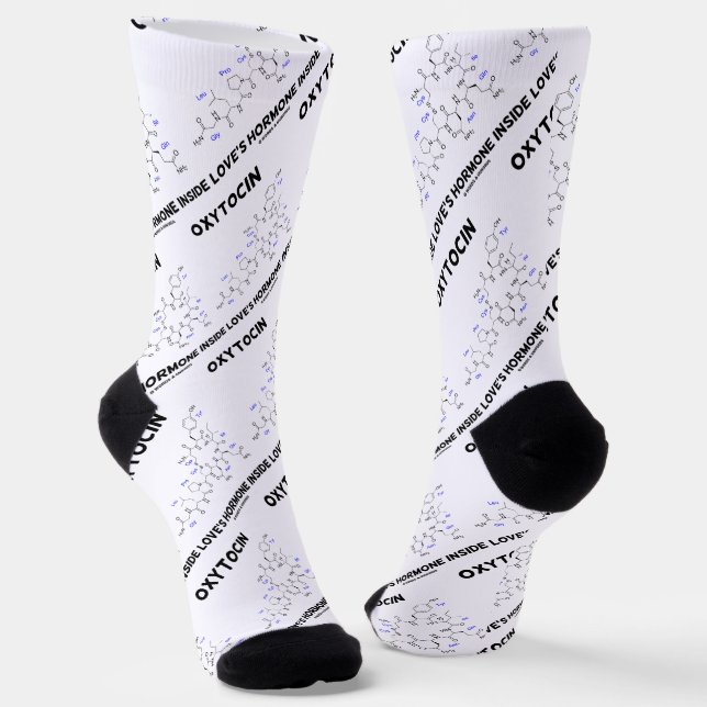 Oxytocin Love's Hormone Inside Chemistry Socks (Angled)