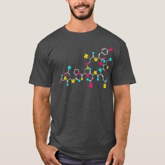 Oxytocin Molecule and Flowers Love Hormone Chemist T-Shirt