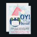 OY to the World! Funny Pandemic Christmas Photo Holiday Card<br><div class="desc">This cute and funny card is designed specially for a pandemic holiday. It features a fun image of the earth wearing both a Santa hat and a face mask. The caption reads "OY! to the World!" There is space for a short note or greeting expressing hope and best wishes for...</div>