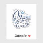 Oy to the World Hanukkah Jewish Funny<br><div class="desc">Jewish holiday humour,  Hanukkah 2025,  menorah celebration,  oy vey joke,  Hanukkah pun,  Jewish Christmas parody,  holiday season Jewish humour,  festive Jewish saying,  menorah tee</div>