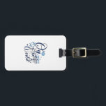 Oy to the World Hanukkah Jewish Funny  Luggage Tag<br><div class="desc">Jewish holiday humour,  Hanukkah 2025,  menorah celebration,  oy vey joke,  Hanukkah pun,  Jewish Christmas parody,  holiday season Jewish humour,  festive Jewish saying,  menorah tee</div>