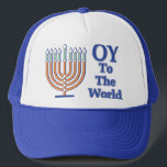 Oy-To-The-World Trucker Hat<br><div class="desc">OY to the World - Happy Hanukkah</div>