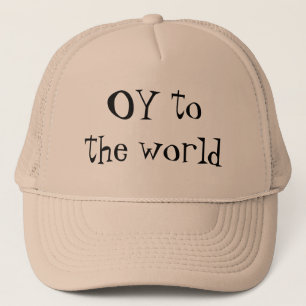 OY to the world Yiddish Jewish  hat