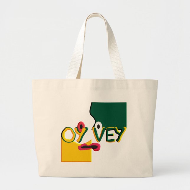 Oy Vey Large Tote Bag (Front)