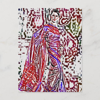 OYA'S WEDDING DRESS POSTCARD