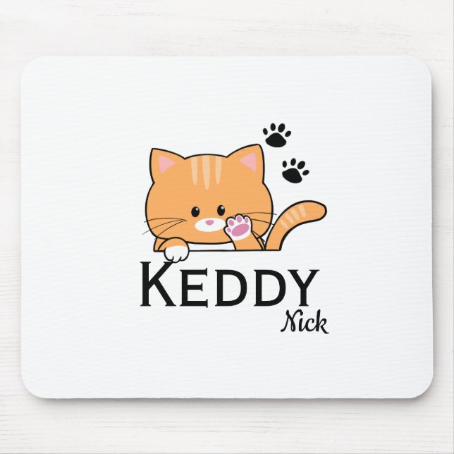 Oyen the cute cat (personalise name) mouse pad (Front)