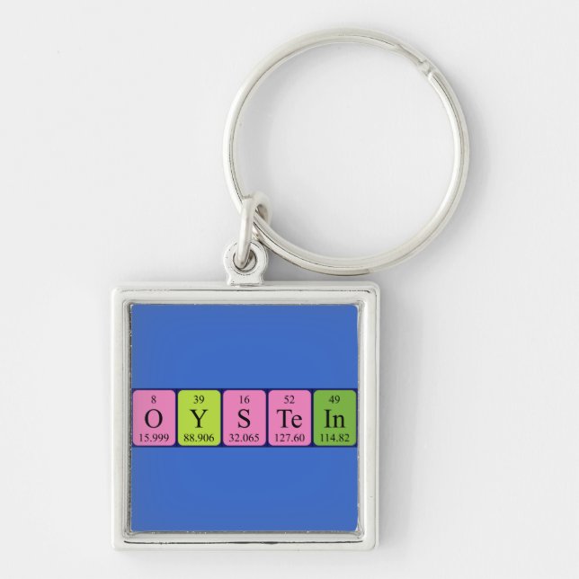 Øystein periodic table name keyring (Front)