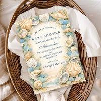 Oyster And Starfish Beach Baby Shower