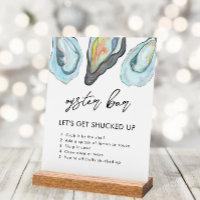 Oyster Bar Coastal Seaside Wedding Sign,