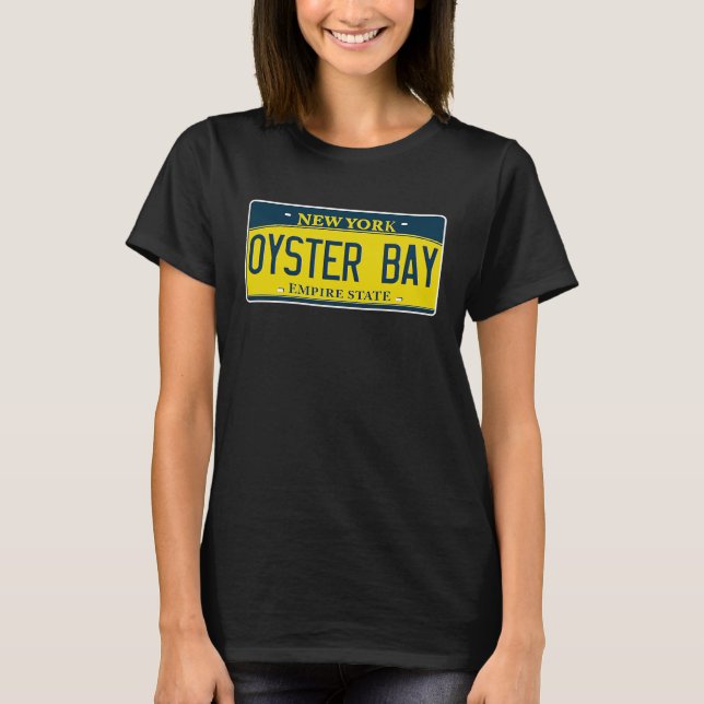 Oyster Bay Long Island New York Neighborhood Licen T-Shirt (Front)