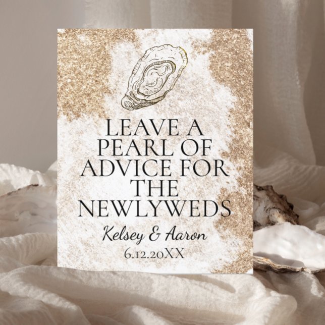 Oyster Beach Wedding Advice Sign (Creator Uploaded)