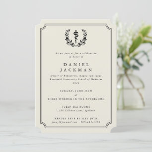 Oyster/Black Asclepius Medical School Graduation Invitation
