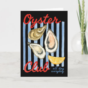 Oyster Club Oyster Summer Vacation Holiday Vintage Card