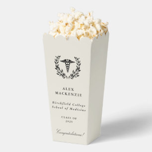 Oyster/Cream Caduceus Medical Graduation Favour Box