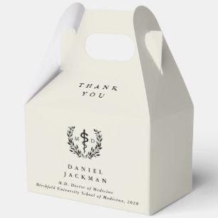Oyster/Cream MD Doctor + Asclepius Graduation Favour Box