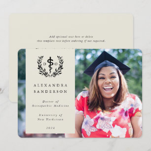 Oyster Doctor of Osteopathic Medicine Photo Announcement