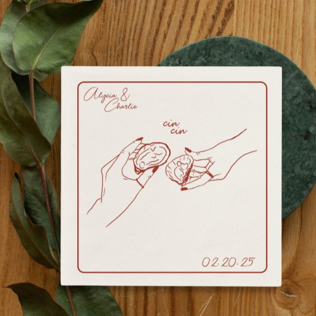 oyster drawing party  napkin (Creator Uploaded)