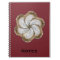 Oyster Flower Notebook - Design C Maroon