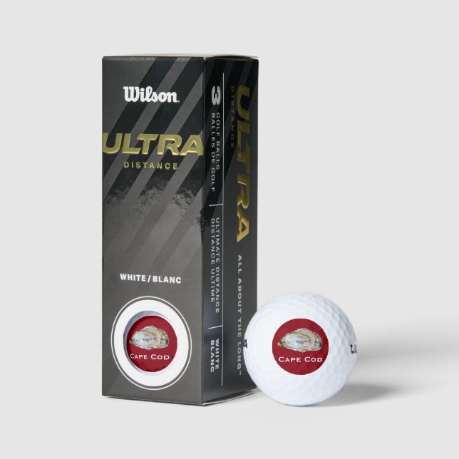 Oyster Golf Ball - Design A Red (Packaging)