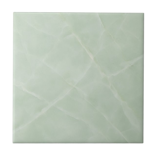 Oyster Green Onyx | Crystal Stone Pattern   Ceramic Tile (Front)
