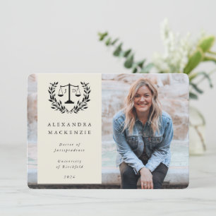 Oyster JD Law Scales + Laurel Graduation Photo Announcement