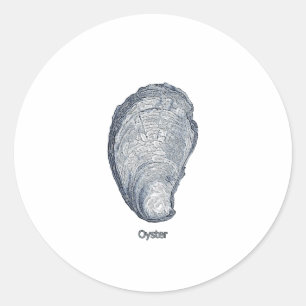 Oyster Logo Classic Round Sticker
